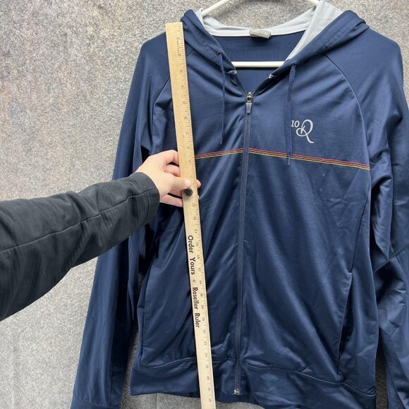 Nike Ronaldinho Track Jacket Men Medium Navy Full Zip Hoodie Soccer Vintage Y2K - Picture 6 of 11